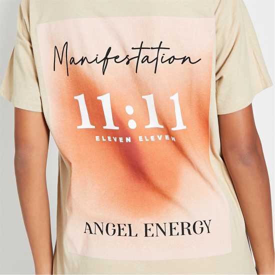 Тениска Manifestation Graphic Print Oversized T Shirt  Дамски тениски и фланелки