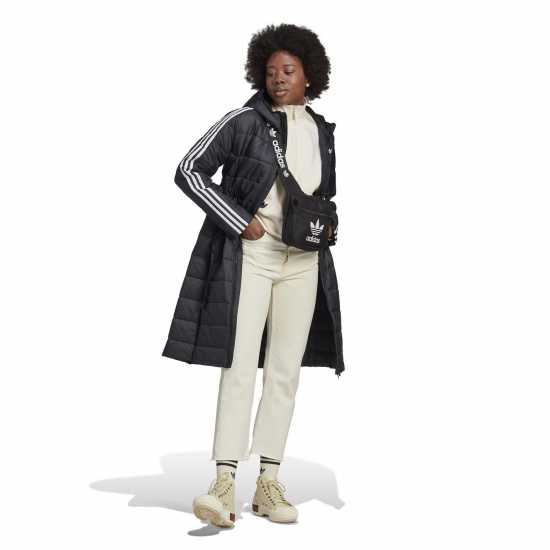 Adidas Дамско Яке Hooded Premium Long Slim Jacket Womens  Дамски якета и палта