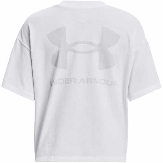 Under Armour Lc Oversized Ss Ld34 White/Black Дамски тениски и фланелки