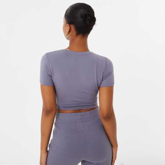 Jack Wills Logo Baby Tee Тъмно сиво Дамски тениски и фланелки