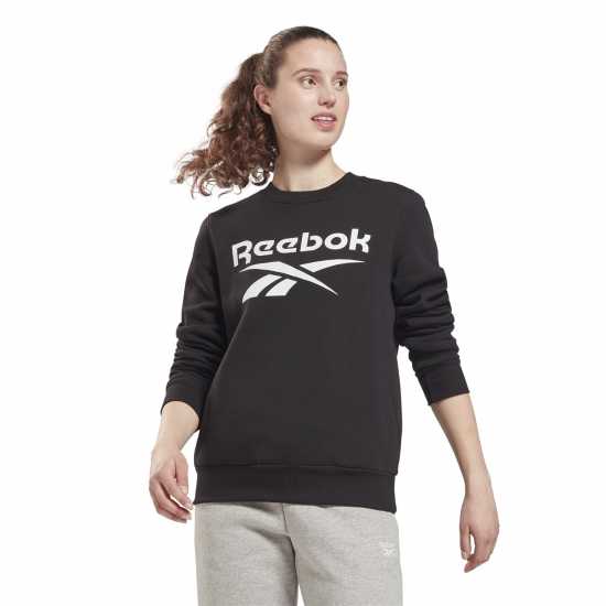 Reebok Fleece Crew Sweater Womens Black Дамски суичъри и блузи с качулки
