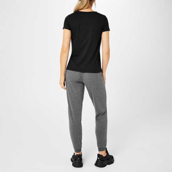 Slazenger Interlock Closed Hem Pant Womens Тъмно сиво марл Дамски долнища на анцуг