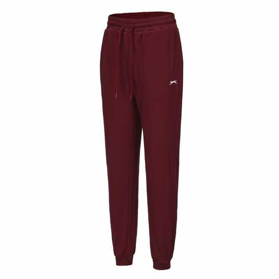 Slazenger Interlock Closed Hem Pant Womens Бордово Дамски долнища на анцуг