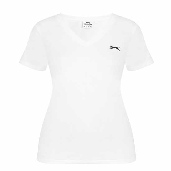 Дамски тениски и фланелки Slazenger Тениска Ladies V Neck Tee Shirt Бяло Slazenger Тениска Ladies V Neck Tee Shirt Бяло Дамски тениски и фланелки