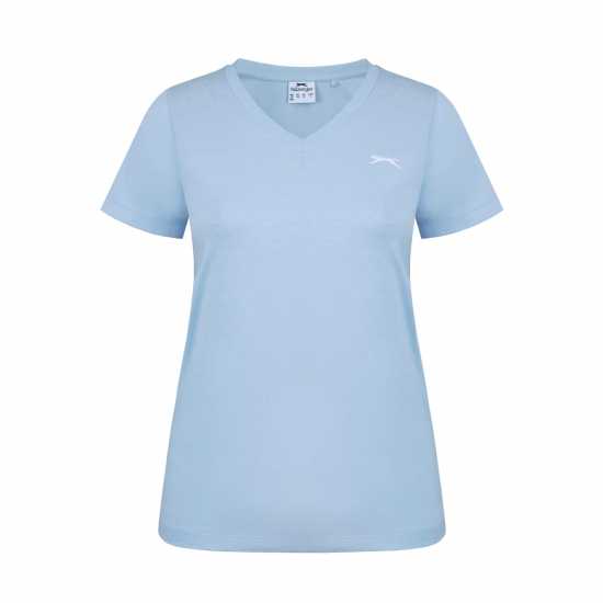 Дамски тениски и фланелки Slazenger Тениска Ladies V Neck Tee Shirt Светло синьо Slazenger Тениска Ladies V Neck Tee Shirt Светло синьо Дамски тениски и фланелки