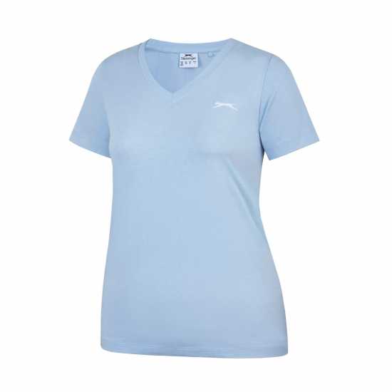 Дамски тениски и фланелки Slazenger Тениска Ladies V Neck Tee Shirt Светло синьо Slazenger Тениска Ladies V Neck Tee Shirt Светло синьо Дамски тениски и фланелки