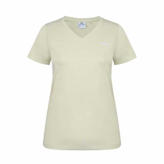 Дамски тениски и фланелки Slazenger Тениска Ladies V Neck Tee Shirt Пастелно жълто Slazenger Тениска Ladies V Neck Tee Shirt Пастелно жълто Дамски тениски и фланелки