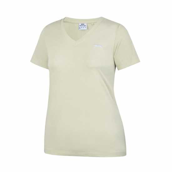 Дамски тениски и фланелки Slazenger Тениска Ladies V Neck Tee Shirt Пастелно жълто Slazenger Тениска Ladies V Neck Tee Shirt Пастелно жълто Дамски тениски и фланелки