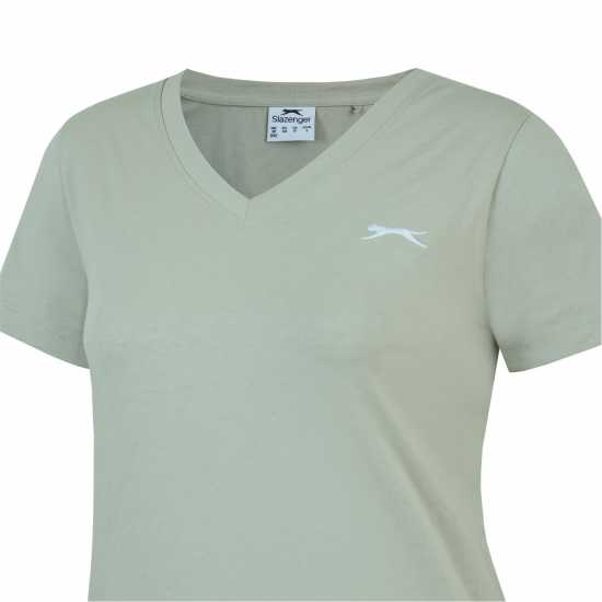 Дамски тениски и фланелки Slazenger Тениска Ladies V Neck Tee Shirt Мосова зелена Slazenger Тениска Ladies V Neck Tee Shirt Мосова зелена Дамски тениски и фланелки