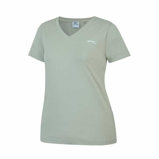 Дамски тениски и фланелки Slazenger Тениска Ladies V Neck Tee Shirt Мосова зелена Slazenger Тениска Ladies V Neck Tee Shirt Мосова зелена Дамски тениски и фланелки
