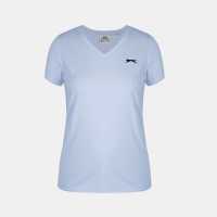 Slazenger Тениска Ladies V Neck Tee Shirt Light Blue 