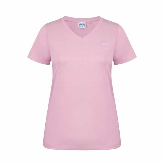 Дамски тениски и фланелки Slazenger Тениска Ladies V Neck Tee Shirt Бебешко розово Slazenger Тениска Ladies V Neck Tee Shirt Бебешко розово Дамски тениски и фланелки