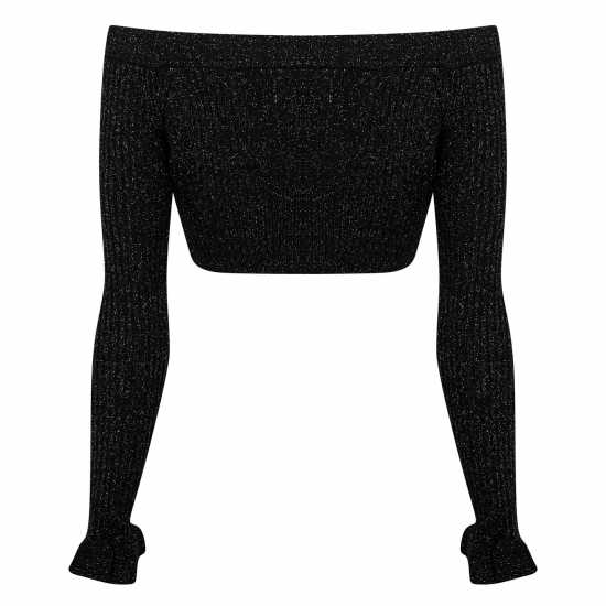 Co Ord Frill Sleeve Bardot Knit Top  Дамски пуловери и жилетки