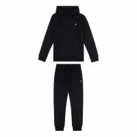 Lyle And Scott Joggers And Hoodie Set Juniors Черно 