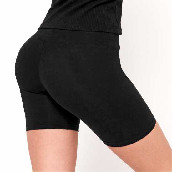 Miso Дамски Шорти High Waisted Cycling Shorts Ladies Черно Дамски къси панталони
