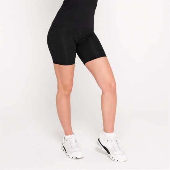 Miso Дамски Шорти High Waisted Cycling Shorts Ladies Черно Дамски къси панталони