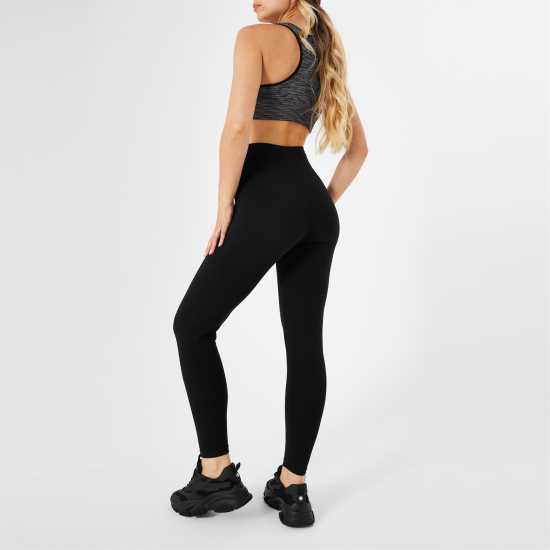 Дамско трико и клинове Miso Womens High Waist Leggings Черно Miso Womens High Waist Leggings Черно Дамско трико и клинове
