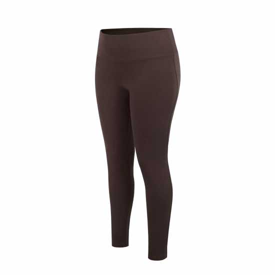 Дамско трико и клинове Miso Womens High Waist Leggings Chocolate Brown Miso Womens High Waist Leggings Chocolate Brown Дамско трико и клинове