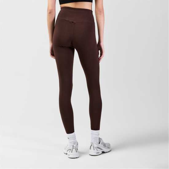 Дамско трико и клинове Miso Womens High Waist Leggings Chocolate Brown Miso Womens High Waist Leggings Chocolate Brown Дамско трико и клинове