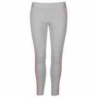 Adidas Essentials 3 Stripe Leggings Womens Grey/White 