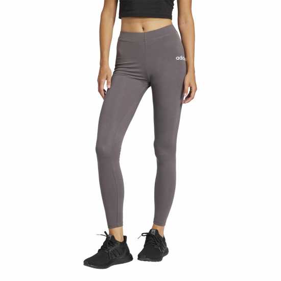 Adidas Essentials 3 Stripe Leggings Womens Grey/White Adidas Essentials 3 Stripe Leggings Womens Grey/White