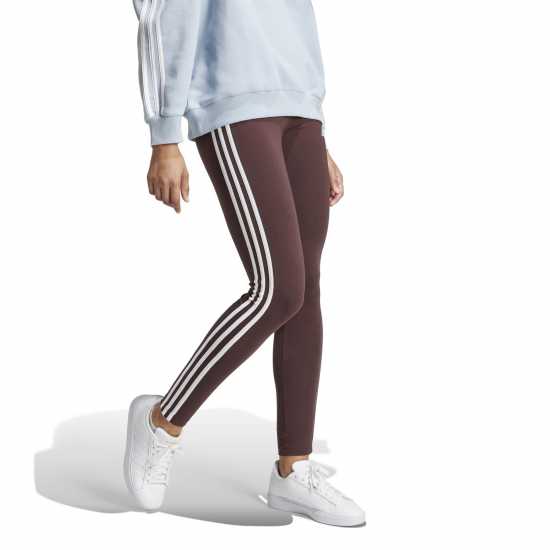 Дамско трико и клинове Adidas Essentials 3 Stripe Leggings Womens Сенчесто кафяво Adidas Essentials 3 Stripe Leggings Womens Сенчесто кафяво Дамско трико и клинове