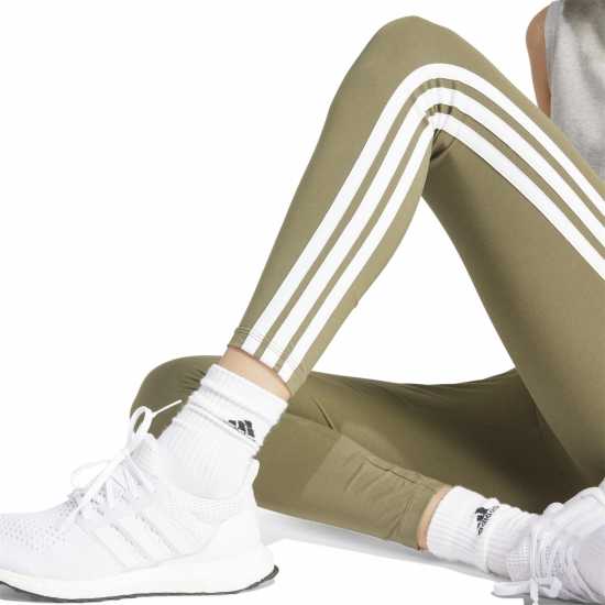 Adidas Essentials 3 Stripe Leggings Womens Олива 