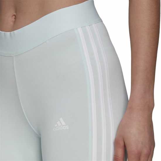 Adidas Essentials 3 Stripe Leggings Womens Mint/White Дамски клинове за фитнес