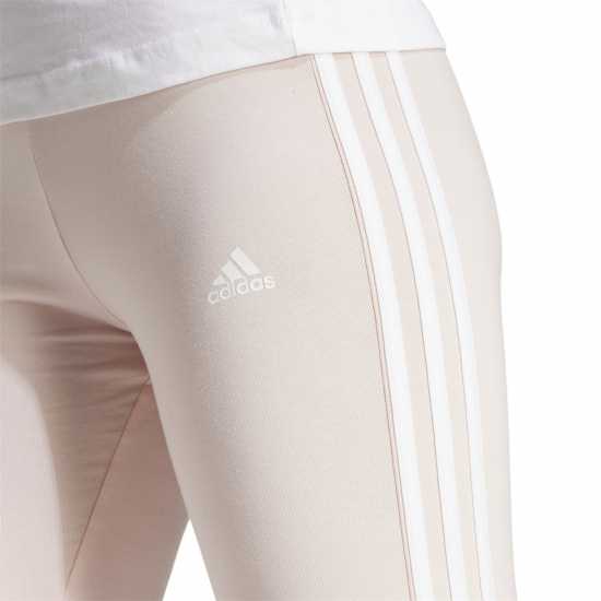 Adidas Essentials 3 Stripe Leggings Womens Пясъчно розово 