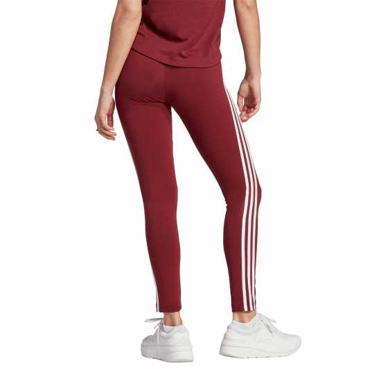 Adidas Essentials 3 Stripe Leggings Womens Burgundy Дамско трико и клинове