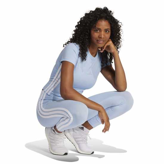 Adidas Essentials 3 Stripe Leggings Womens Свети синьо 