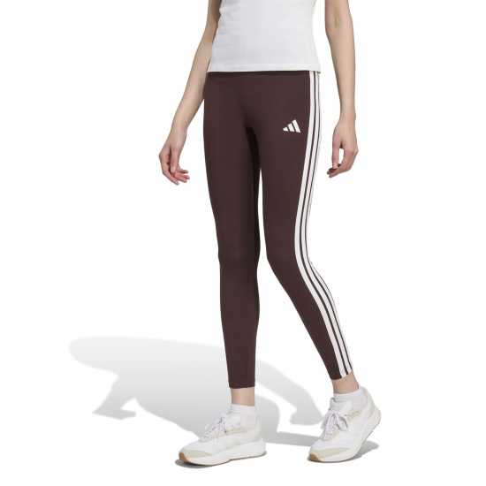 Adidas Essentials 3 Stripe Leggings Womens Кафяво 