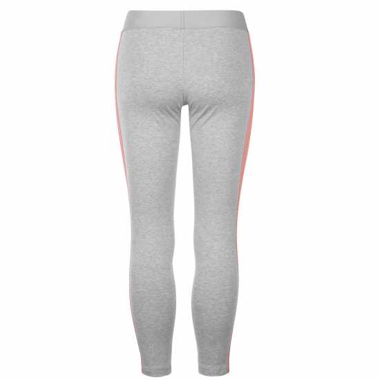 Adidas Essentials 3 Stripe Leggings Womens Med Grey - Дамски клинове за фитнес