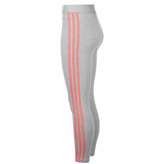 Adidas Essentials 3 Stripe Leggings Womens Средно сиво 