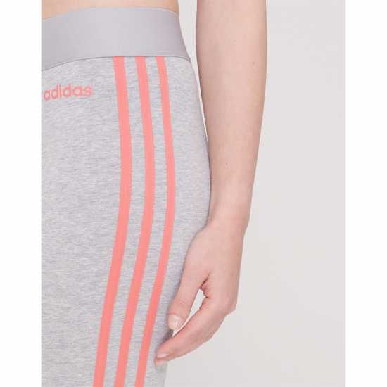 Adidas Essentials 3 Stripe Leggings Womens Средно сиво 