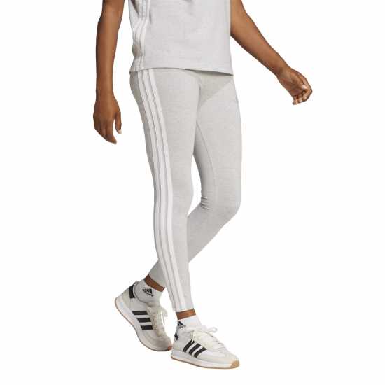 Adidas Essentials 3 Stripe Leggings Womens Средно сиво 