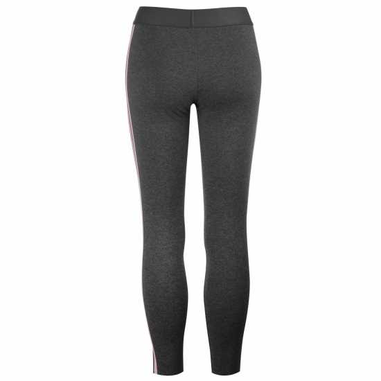 Adidas Essentials 3 Stripe Leggings Womens Тъмно сиво Adidas Essentials 3 Stripe Leggings Womens Тъмно сиво