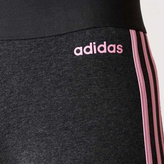 Adidas Essentials 3 Stripe Leggings Womens Тъмно сиво Adidas Essentials 3 Stripe Leggings Womens Тъмно сиво