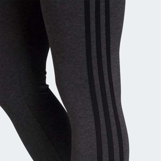 Adidas Essentials 3 Stripe Leggings Womens Тъмно сиво Adidas Essentials 3 Stripe Leggings Womens Тъмно сиво