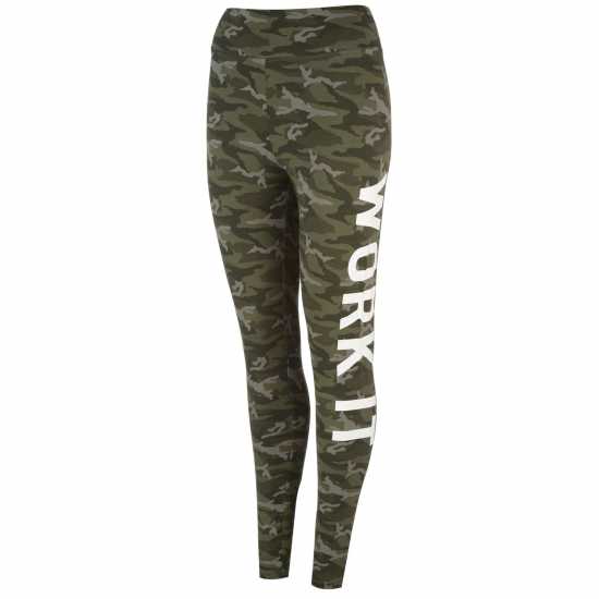 Дамско трико и клинове Golddigga Дамски Клин С Щампа All Over Print Leggings Ladies Green Camo WI Golddigga Дамски Клин С Щампа All Over Print Leggings Ladies Green Camo WI Дамско трико и клинове
