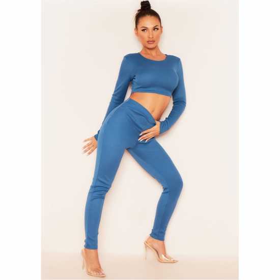 Missy Empire Ribbed High Waisted Leggings  Дамско трико и клинове