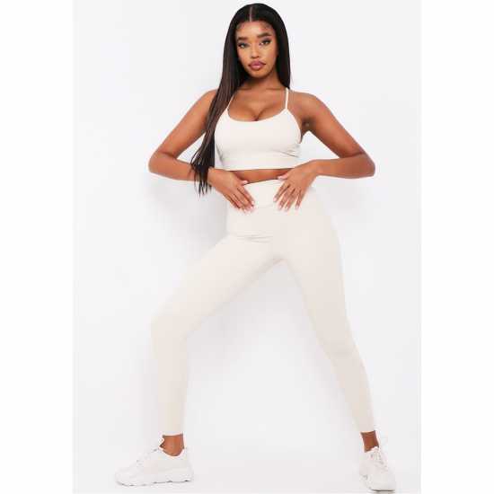 Missy Empire Sport Ruched Bum Gym Leggings Пясък Дамско трико и клинове