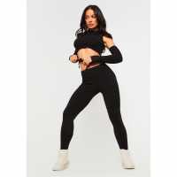 Дамско трико и клинове Missy Empire Waist Knit Leggings Черно Missy Empire Waist Knit Leggings Черно Дамско трико и клинове