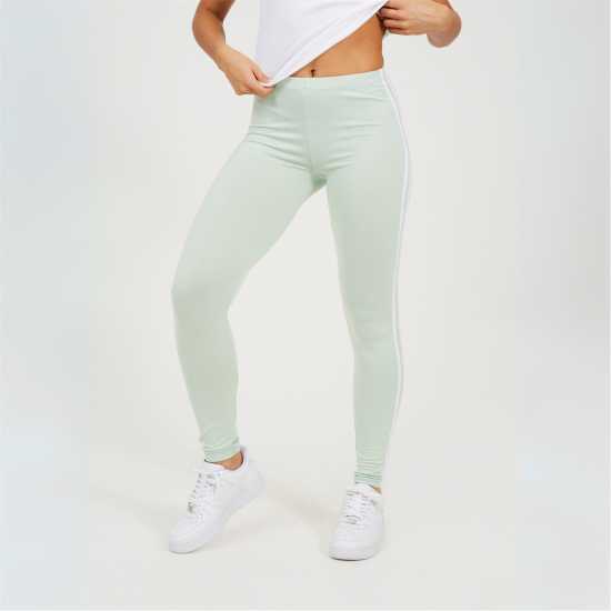 Brave Soul Mint Leggings With Stripe Detail Brave Soul Mint Leggings With Stripe Detail