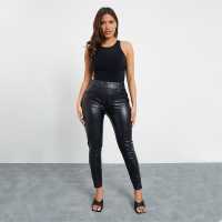 Isawitfirst Faux Leather Pocket Leggings Isawitfirst Faux Leather Pocket Leggings
