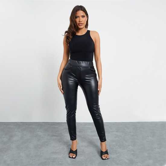 Isawitfirst Faux Leather Pocket Leggings Isawitfirst Faux Leather Pocket Leggings