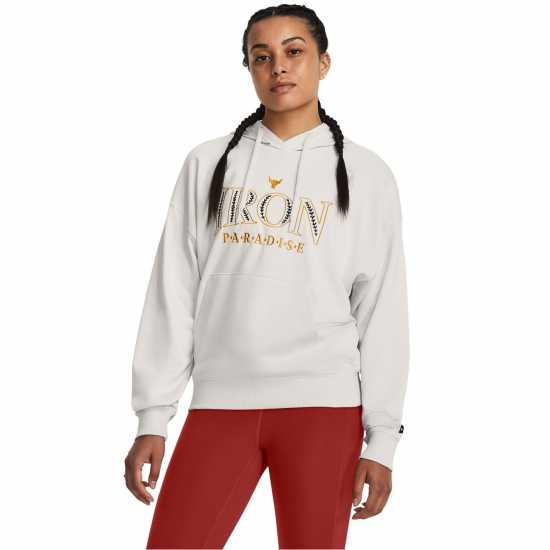 Under Armour Project Rock Everyday Hoodie Бяла глина Under Armour Project Rock Everyday Hoodie Бяла глина