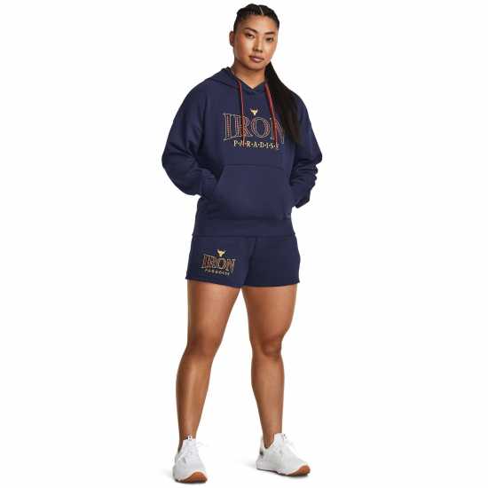 Under Armour Project Rock Everyday Hoodie Womens Blue Дамски суичъри и блузи с качулки