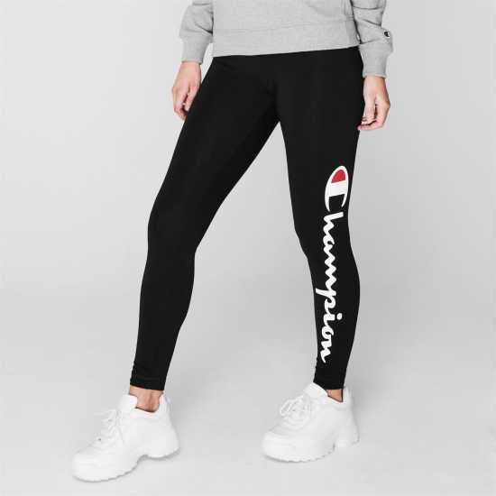 Дамско трико и клинове Champion Script Leggings Champion Script Leggings Дамско трико и клинове