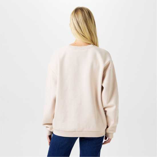 Biba Спортна Блуза Women's Logo Crew Sweatshirt крем Biba Women's Logo Crew Sweatshirt крем